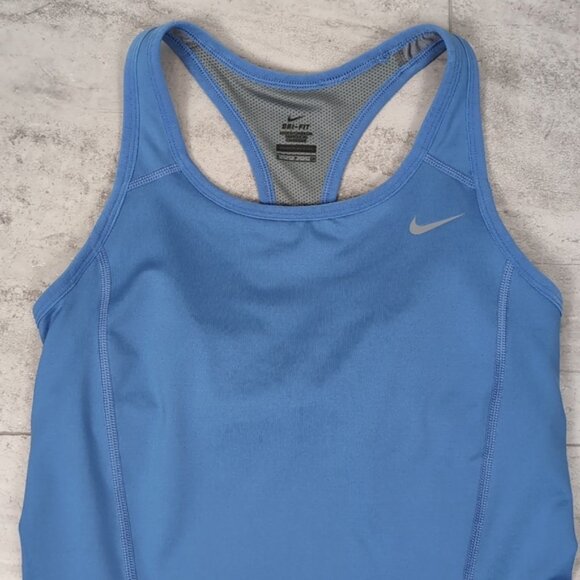 Nike Dri Fit Tank Top Slim Athletic Sporty Yoga Racerback Blue Womens Size Small - Picture 2 of 10
